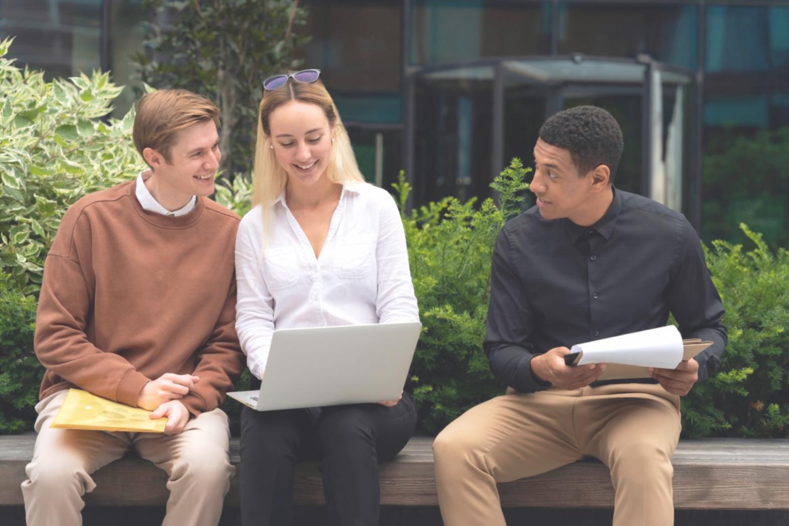 Professional working with financial data